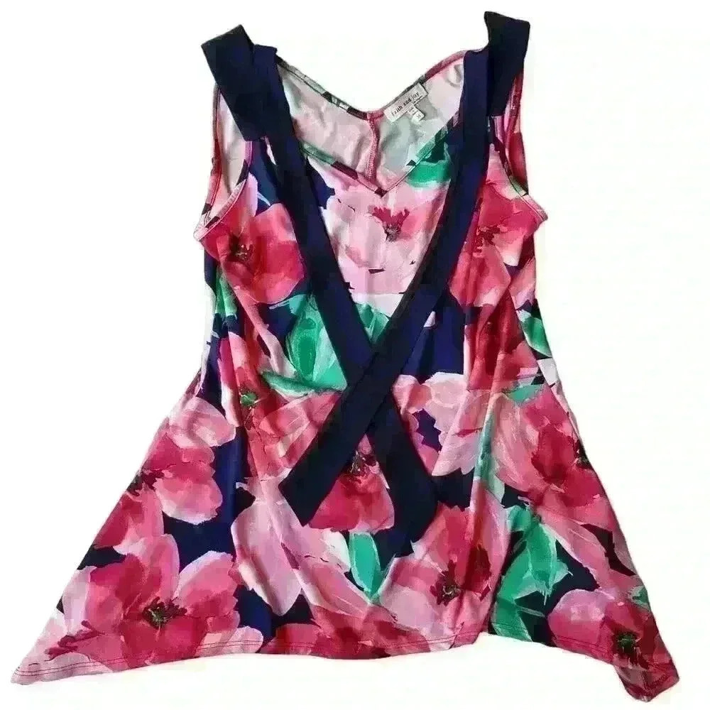faith and joy tank with asymmetrical hem medium